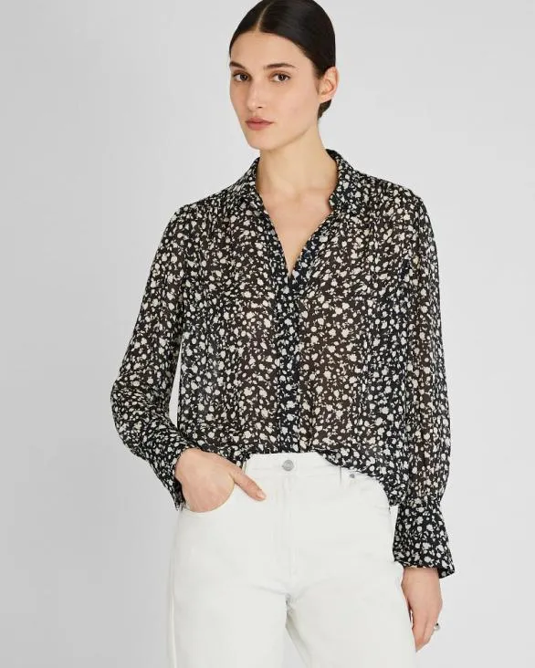 Club Monaco Tops Shirred Shoulder Blouse Black 8211 Women