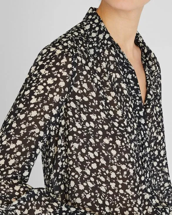 Club Monaco Tops Shirred Shoulder Blouse Black 8211 Women