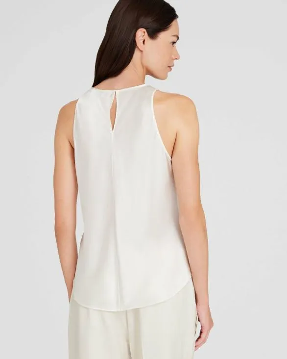 Club Monaco Tops Silk Racer Tank White 8211 Women