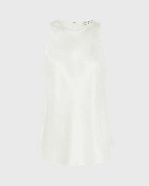 Club Monaco Tops Silk Racer Tank White 8211 Women