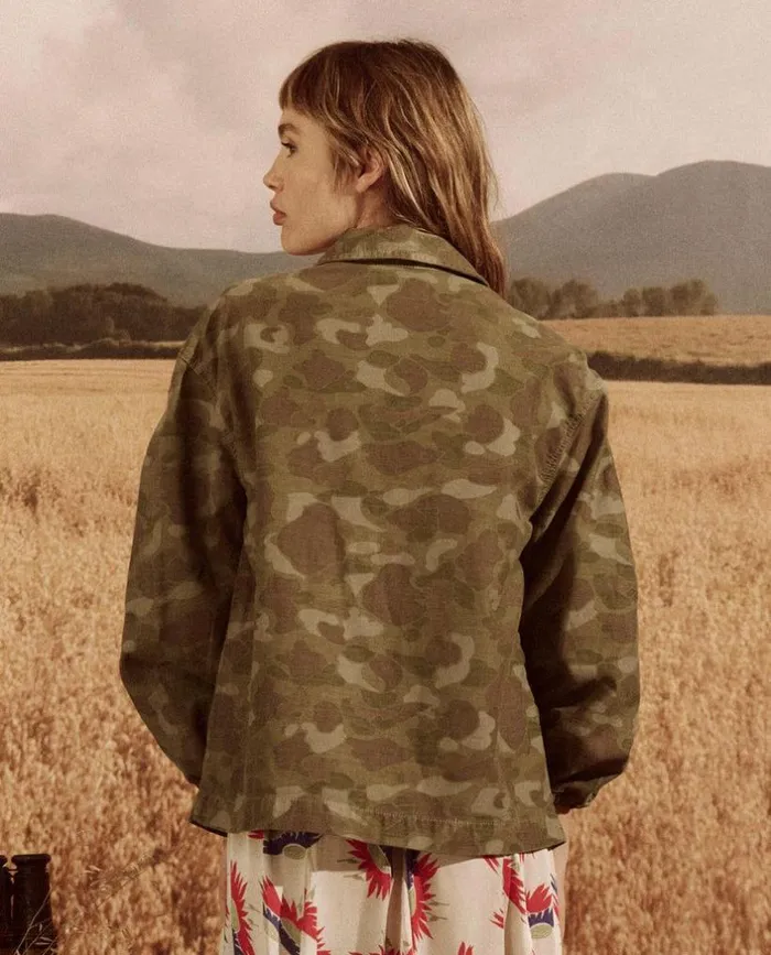 Collection The Great The Blouson Sleeve Chore Jacket Desert Camo