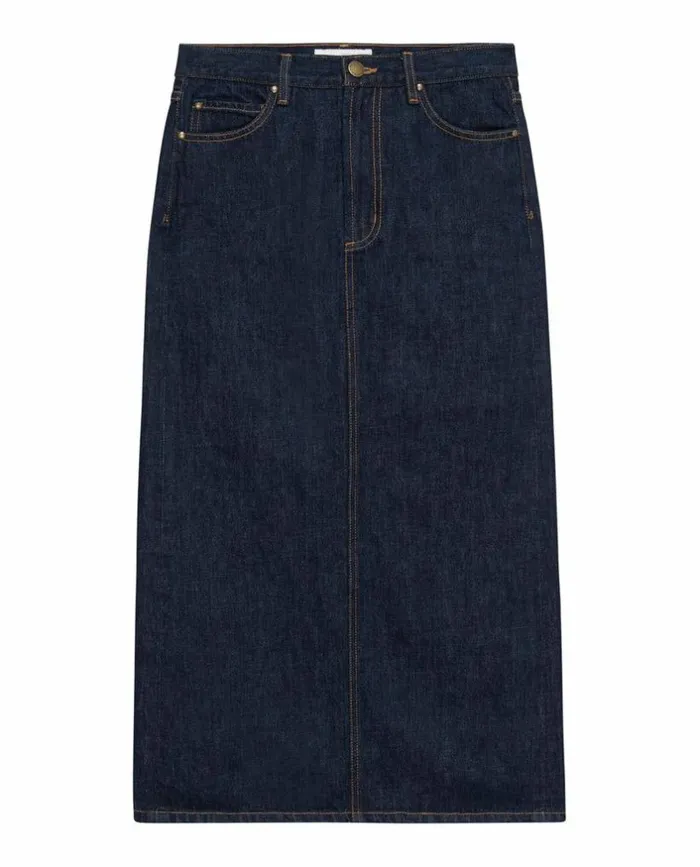 Collection The Great The Column Skirt Midnight Rinse