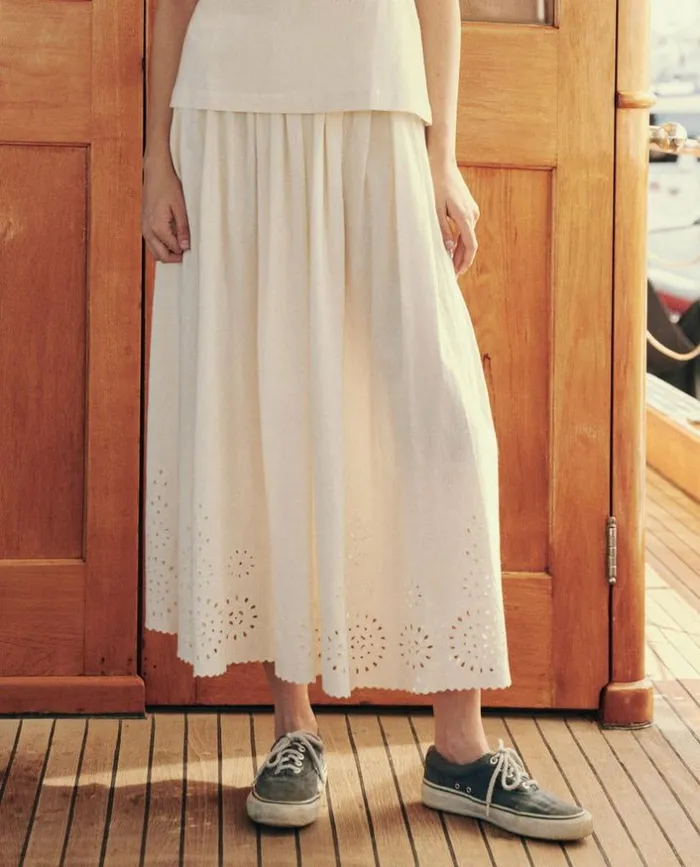 Collection The Great The Gather Skirt Cream