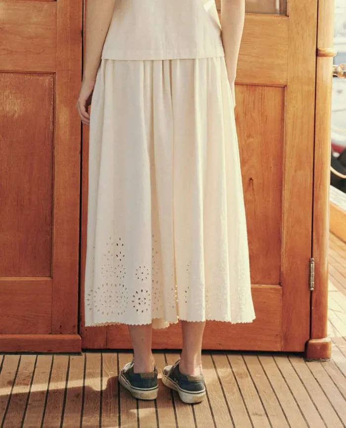 Collection The Great The Gather Skirt Cream