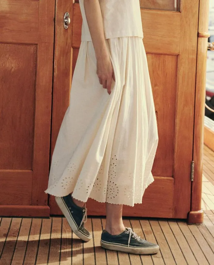 Collection The Great The Gather Skirt Cream