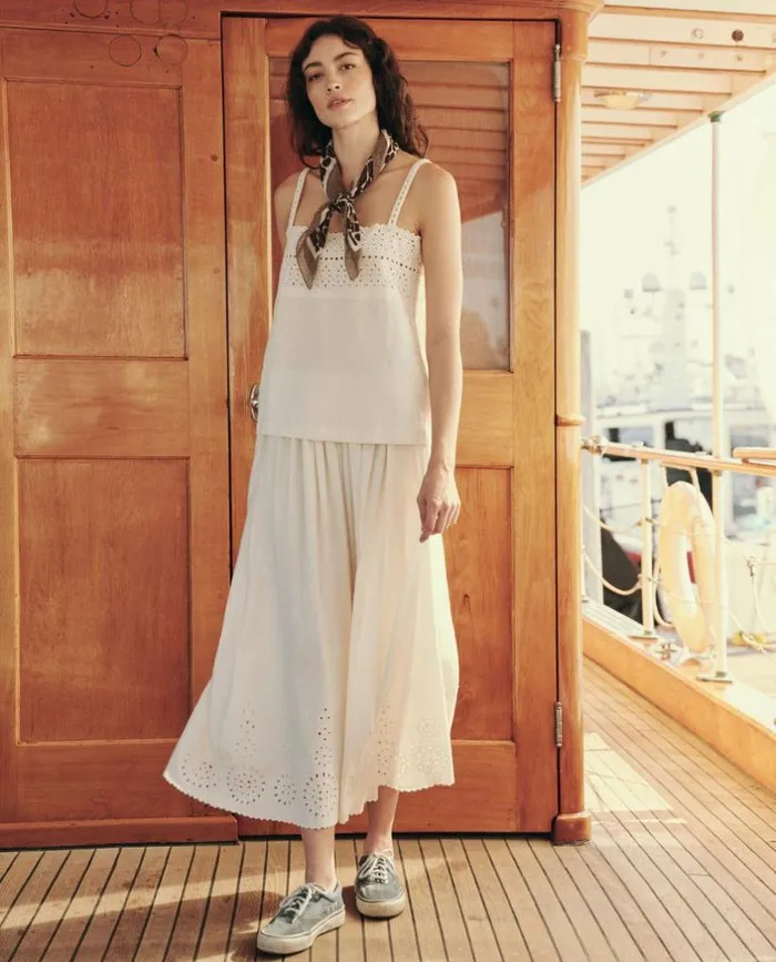 Collection The Great The Gather Skirt Cream