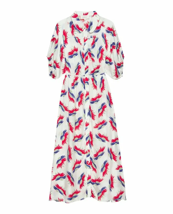 Collection The Great The Raven Dress White Birds Of Paradise Print