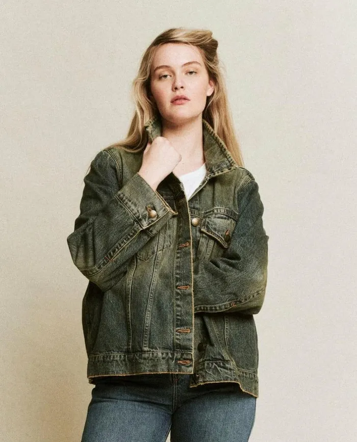 Collection The Great The Slouchy Jean Jacket Cargo Wash