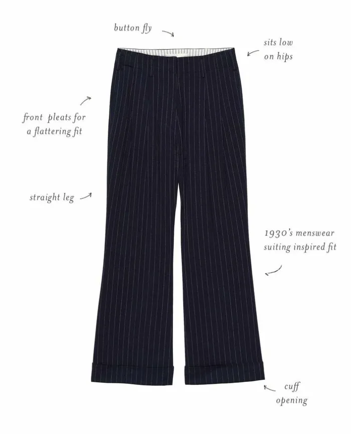 Collection The Great The Tradesman Pant Navy Pin Stripe