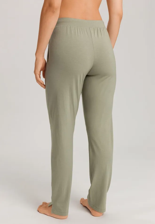 Cotton Blend Drawstring Pants Crystal Green Women HANRO Pajama Bottoms