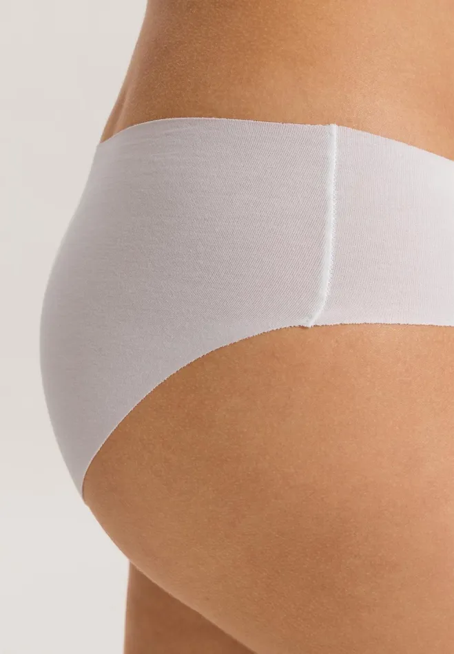 Cotton Blend HiCut Brief White Women HANRO High Cut Briefs