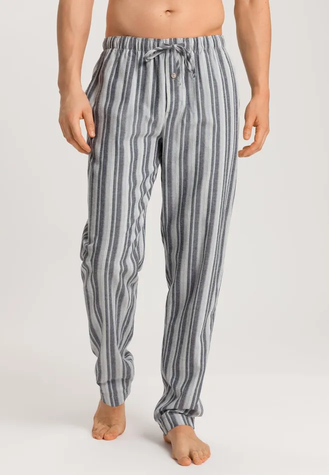 Cotton Drawstring Pajama Pants Moonlight Stripe Men HANRO Pajama Bottoms