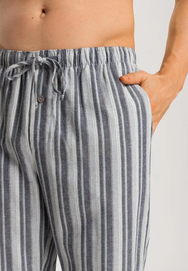 Cotton Drawstring Pajama Pants Moonlight Stripe Men HANRO Pajama Bottoms