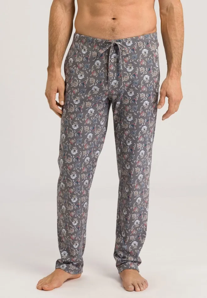 Cotton Drawstring Pajama Pants Pure Botany Print Men HANRO Pajama Bottoms