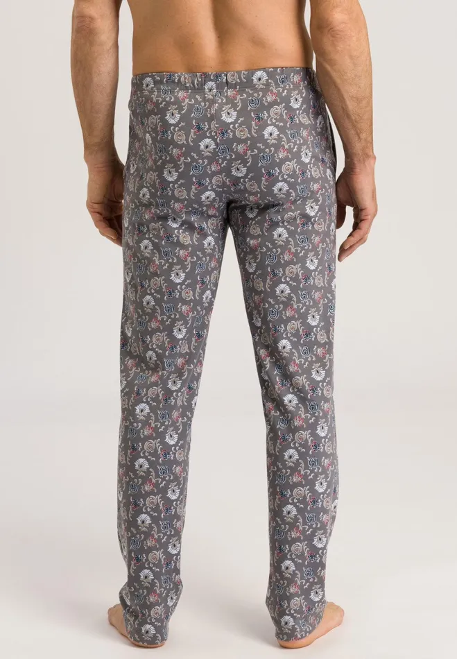 Cotton Drawstring Pajama Pants Pure Botany Print Men HANRO Pajama Bottoms