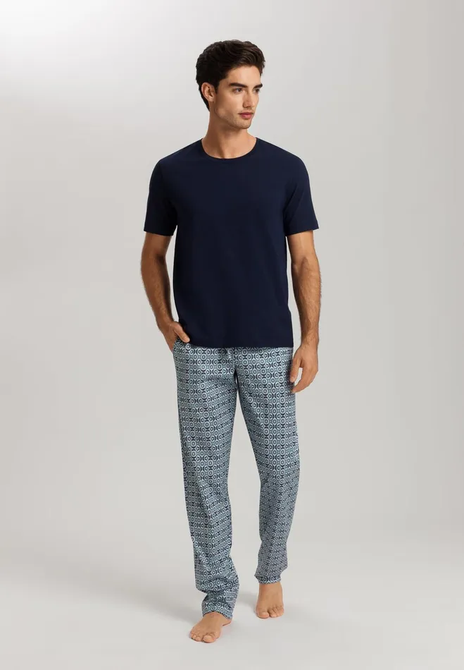 Cotton Drawstring Pajama Pants Tinted Mosaic Men HANRO Pajama Bottoms