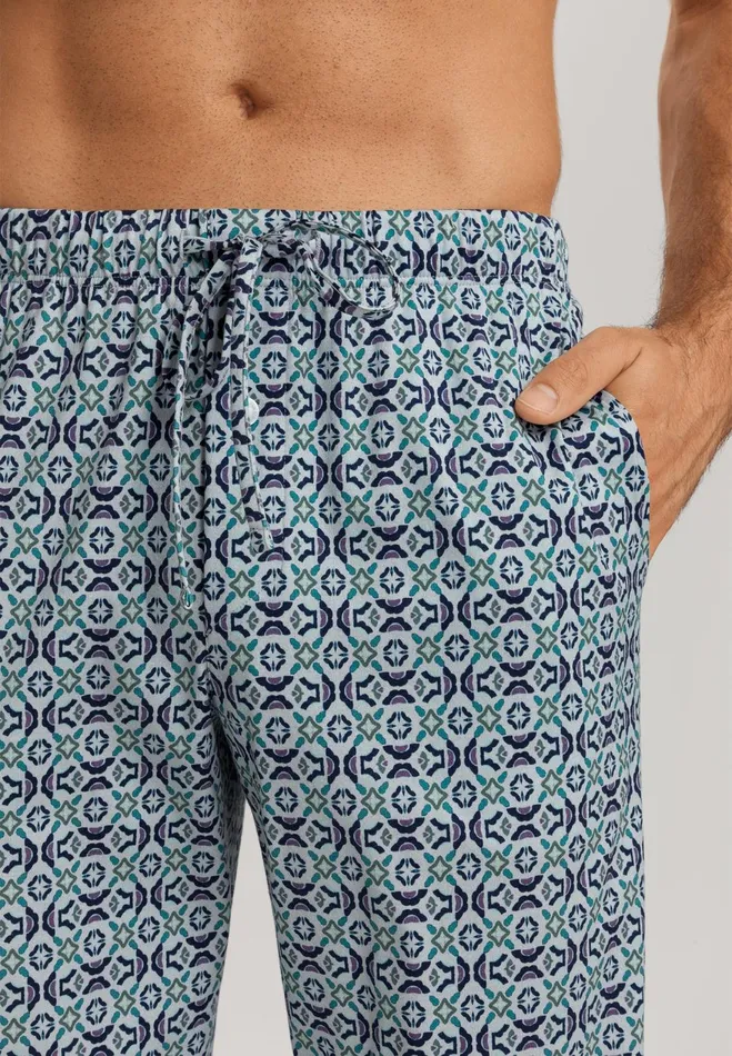Cotton Drawstring Pajama Pants Tinted Mosaic Men HANRO Pajama Bottoms