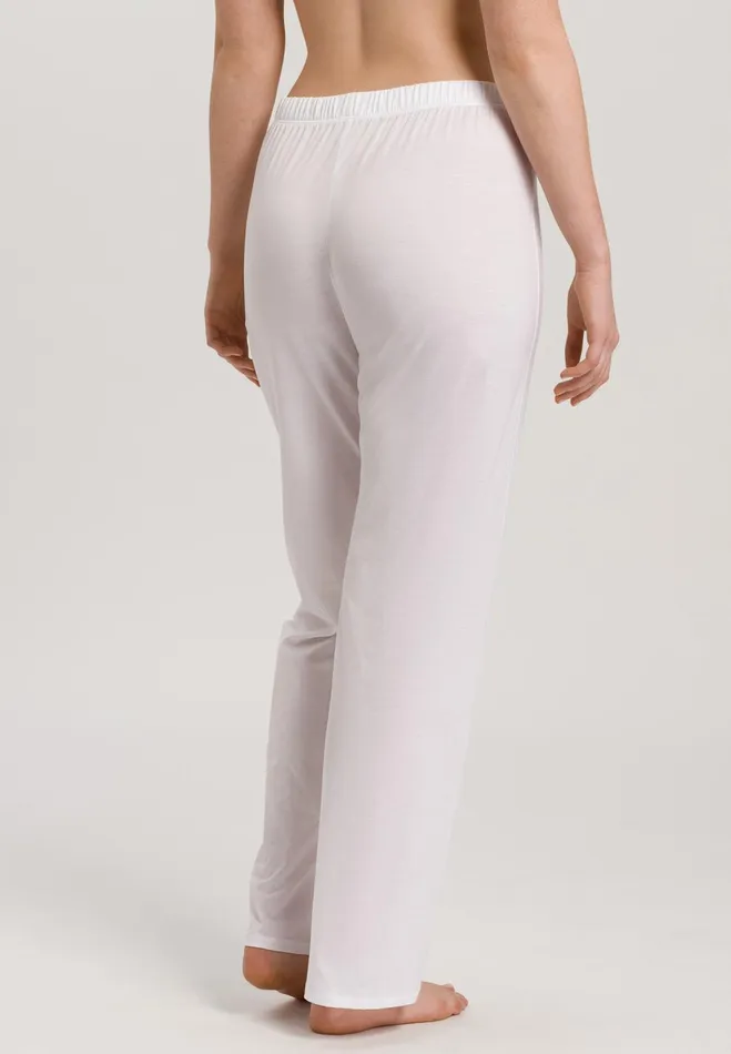 Cotton Drawstring Pants White Women HANRO Pajama Bottoms