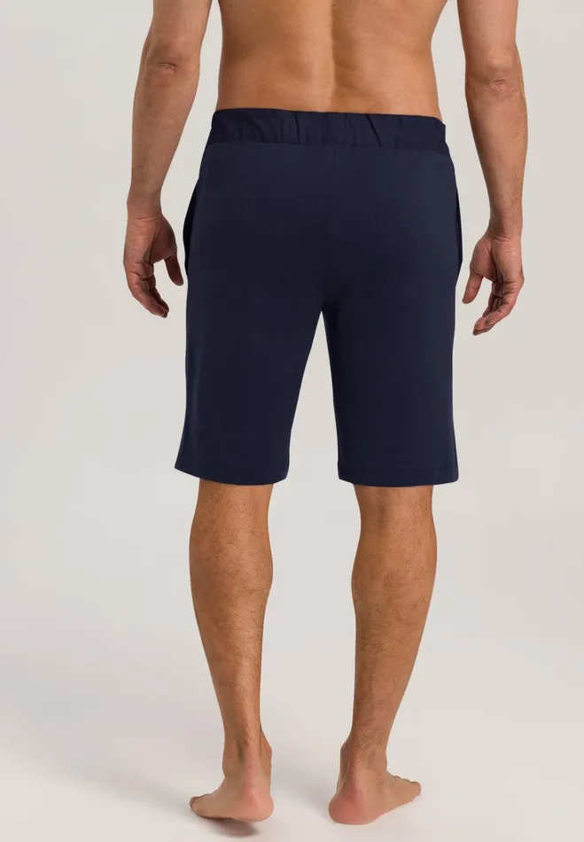 Cotton Knit Drawstring Shorts Black Iris Men HANRO Bottoms