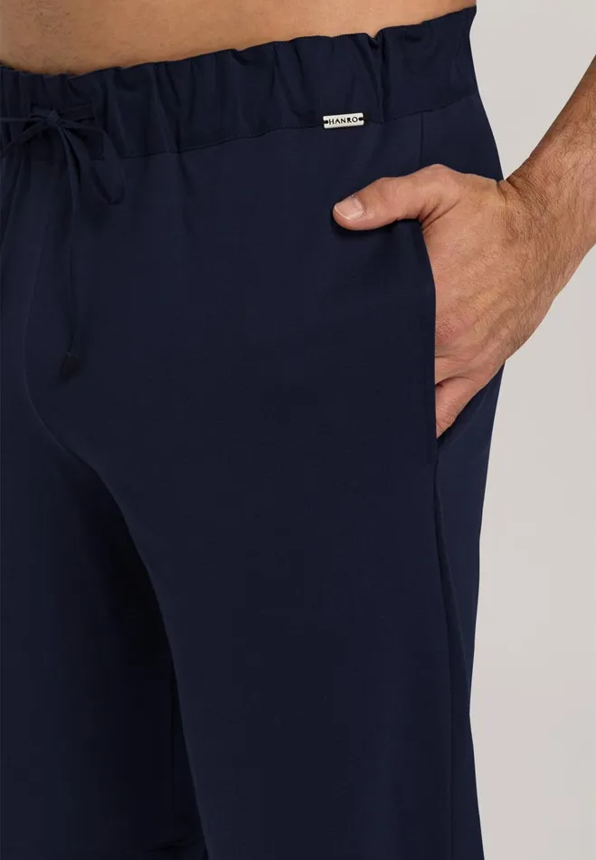 Cotton Knit Drawstring Shorts Black Iris Men HANRO Bottoms