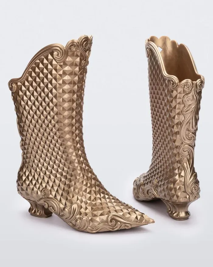 Court Boot Gold Women Melissa Boots