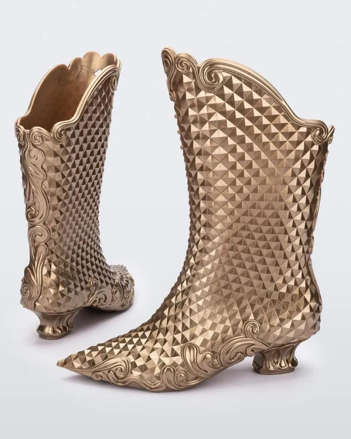 Court Boot Gold Women Melissa Boots