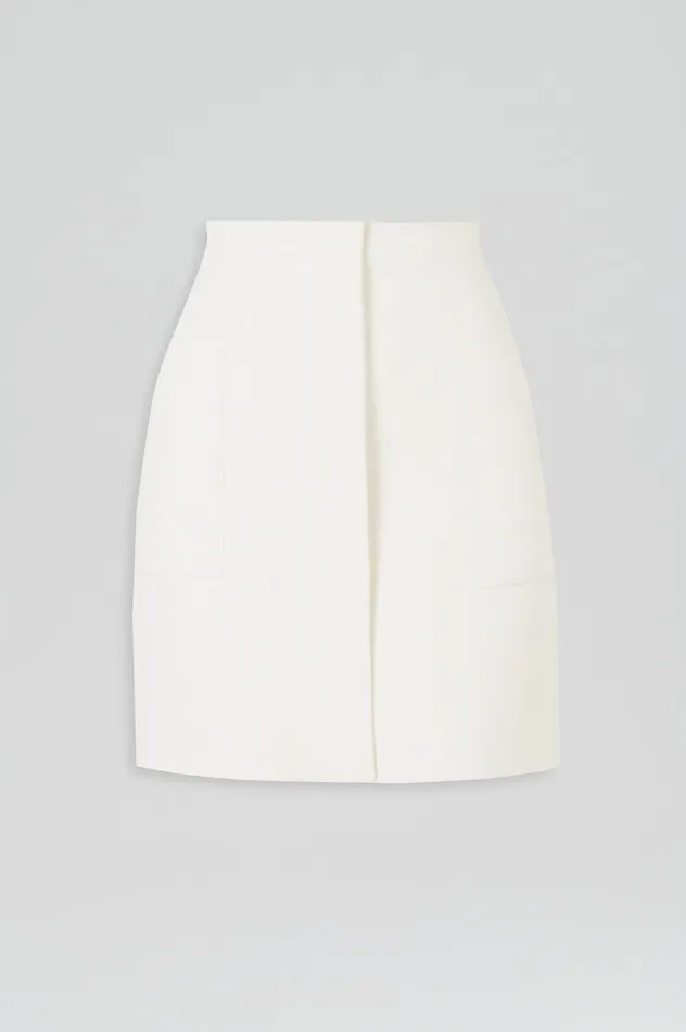 CREPE KNIT POCKET MINI SKIRT CREAM Skirts Scanlan Theodore Women