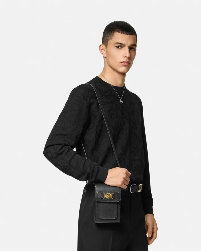 Crossbody and Messengers Men Versace Medusa Biggie Crossbody Bag Blackgold