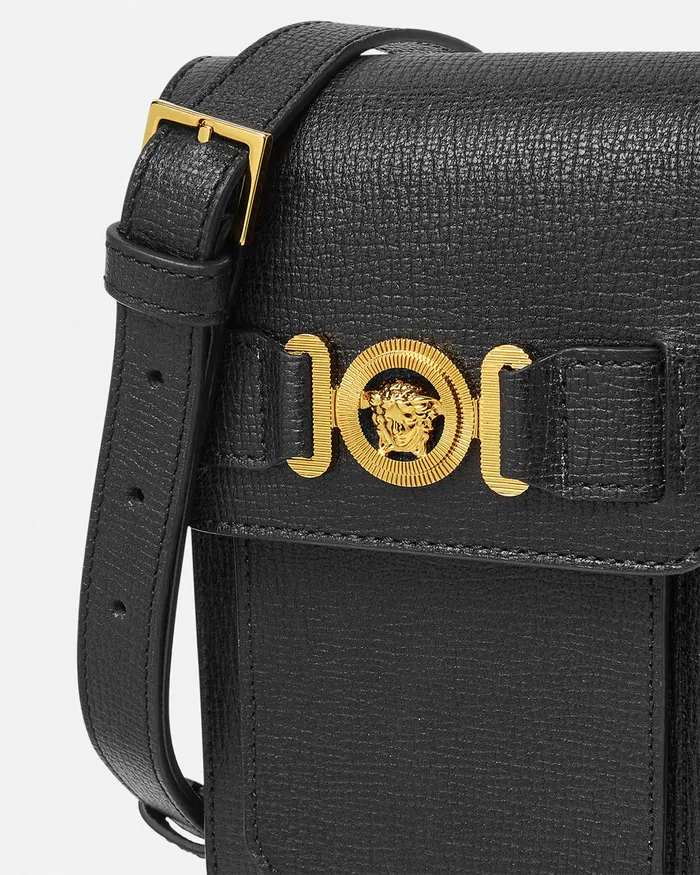Crossbody and Messengers Men Versace Medusa Biggie Crossbody Bag Blackgold