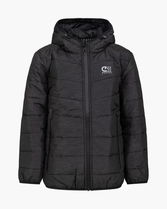 Cruyff Explore Quilted Jacket Black Junior Coats