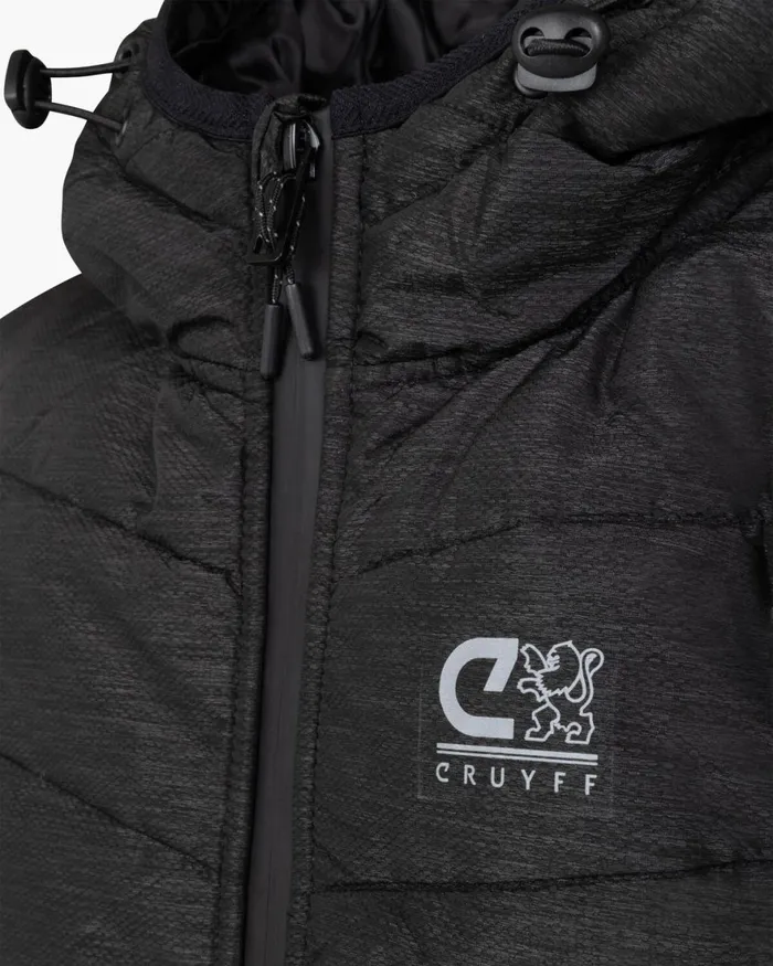 Cruyff Explore Quilted Jacket Black Junior Coats