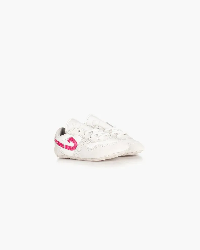 Cruyff Faas Jr 8211 WhiteFuchsiaIce 8211 NappaSuedePatent White Junior Baby Sneakers Cruyff Faas Jr 8211 WhiteFuchsiaIce 8211 NappaSuedePatent White Junior Baby Sneakers