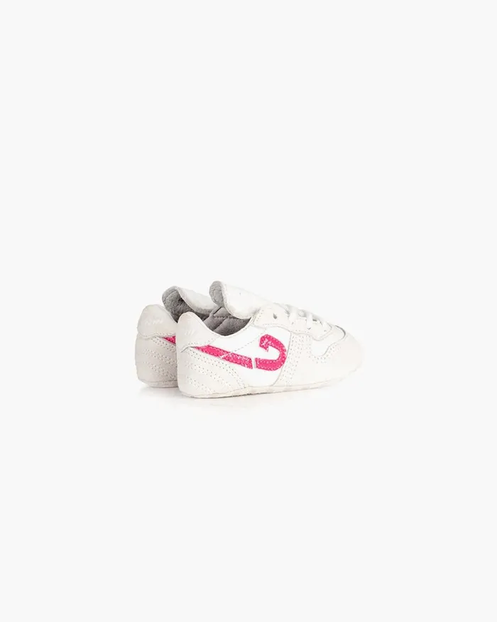 Cruyff Faas Jr 8211 WhiteFuchsiaIce 8211 NappaSuedePatent White Junior Baby Sneakers Cruyff Faas Jr 8211 WhiteFuchsiaIce 8211 NappaSuedePatent White Junior Baby Sneakers