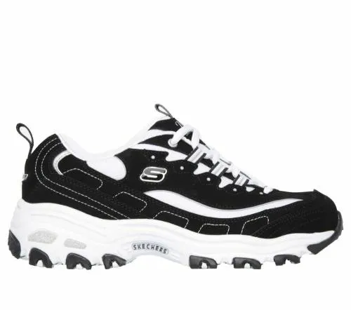 D039Lites 8211 Biggest Fan Black White Women SKECHERS Lace Up