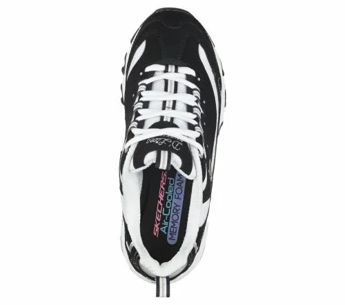D039Lites 8211 Biggest Fan Black White Women SKECHERS Lace Up