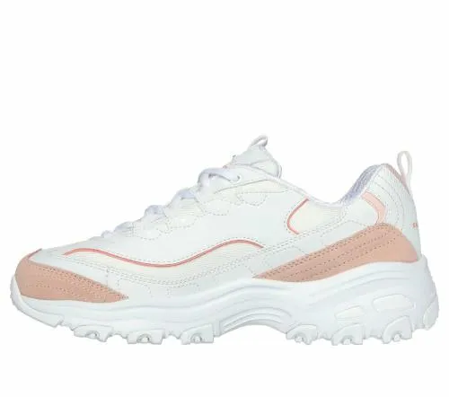 D039Lites 8211 New Heat White Orange Women SKECHERS Lace Up