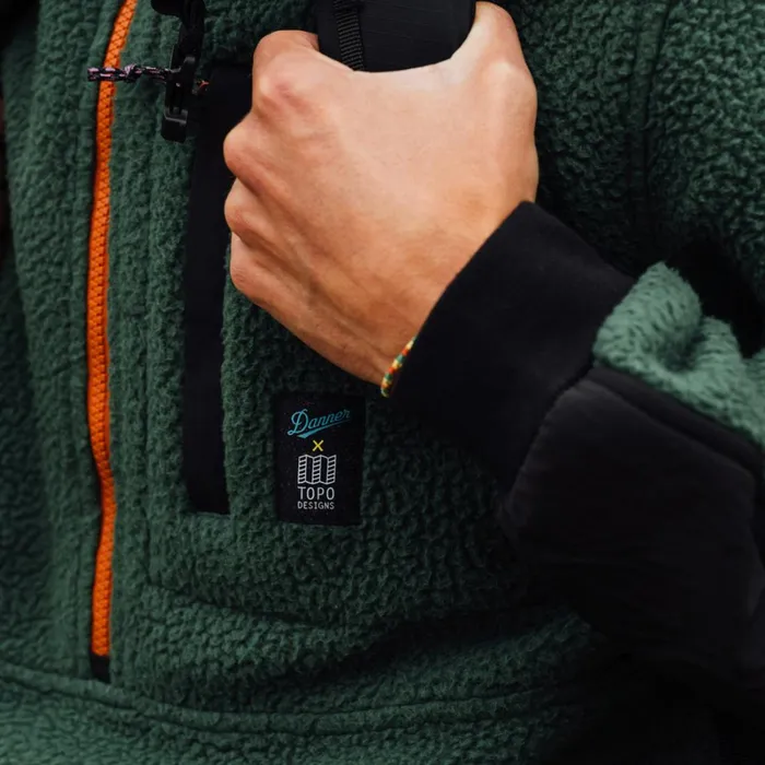 Danner Outerwear Danner X Topo Mountain Fleece Pullover 8211 Green 8211 MenWomen Danner Outerwear Danner X Topo Mountain Fleece Pullover 8211 Green 8211 MenWomen