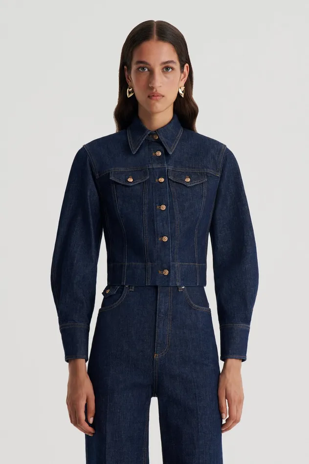 Denim DENIM JACKET INDIGOB 8211 Scanlan Theodore Women Denim DENIM JACKET INDIGOB 8211 Scanlan Theodore Women