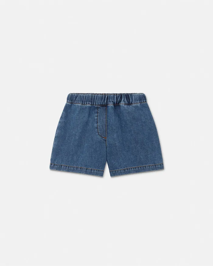 Denim Kids Versace Denim Shorts Blue