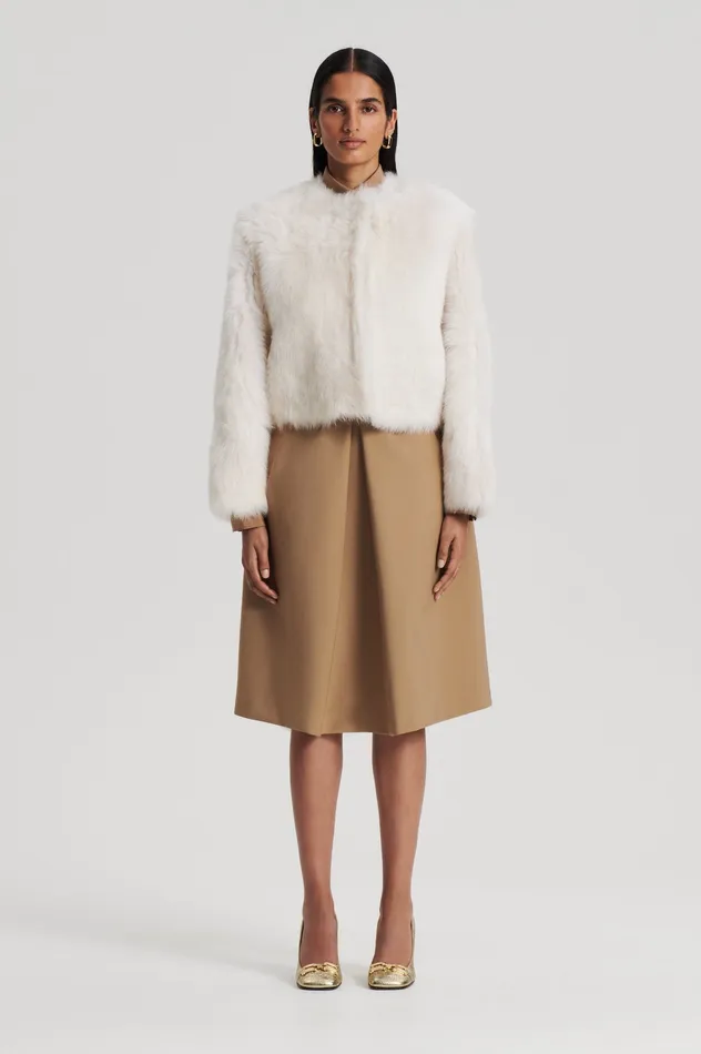 Denim Scanlan Theodore Women TOSCANA COCOON JACKET CREME