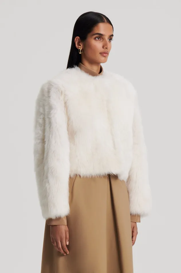 Denim Scanlan Theodore Women TOSCANA COCOON JACKET CREME