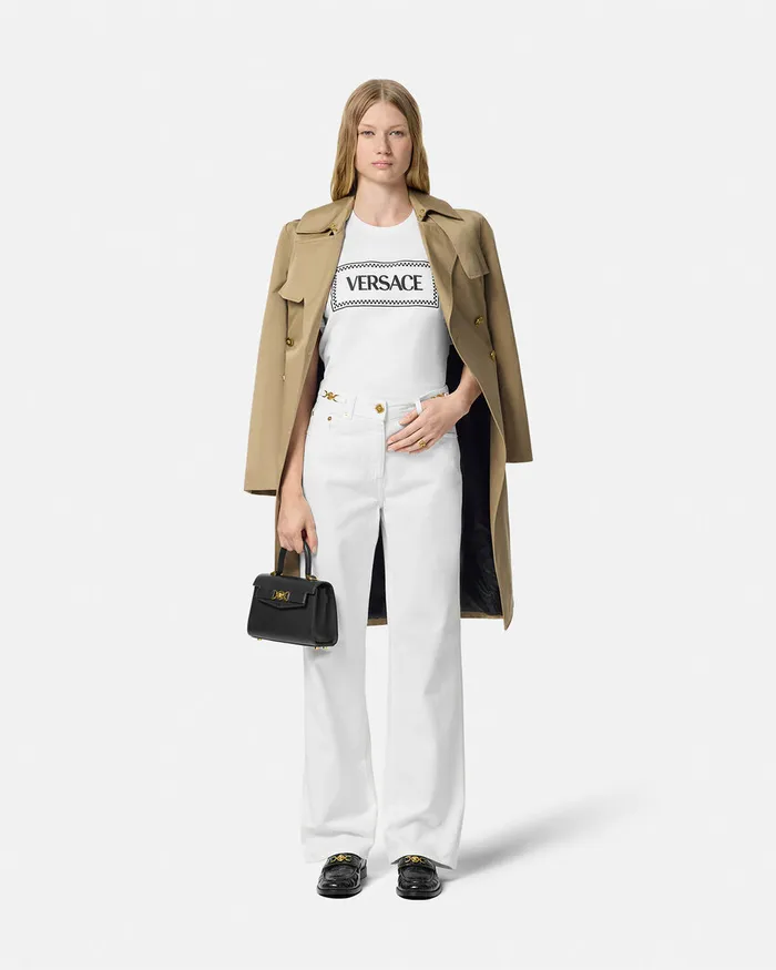 Denim Women Versace Medusa 03995 RegularFit Jeans White