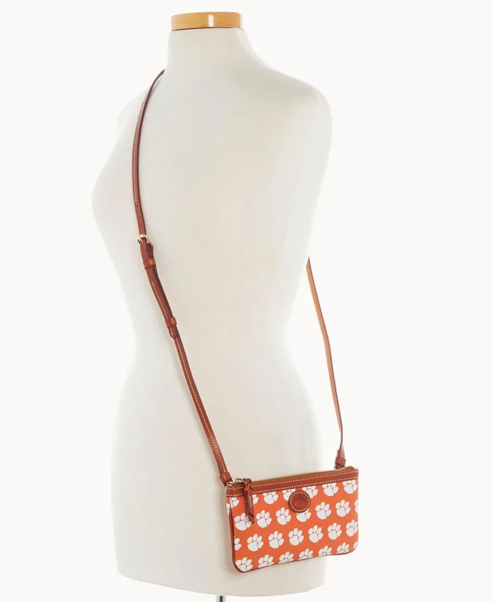 Dooney and Bourke Crossbodies Collegiate Clemson University Large Slim Crossbody Clemson 8211 WomenMen