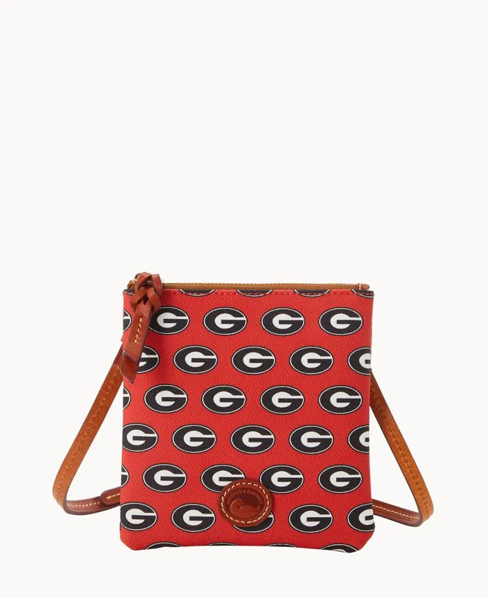 Dooney and Bourke Crossbodies Collegiate University Of Georgia Small North South Top Zip Crossbody University Of Georgi 8211 WomenMen