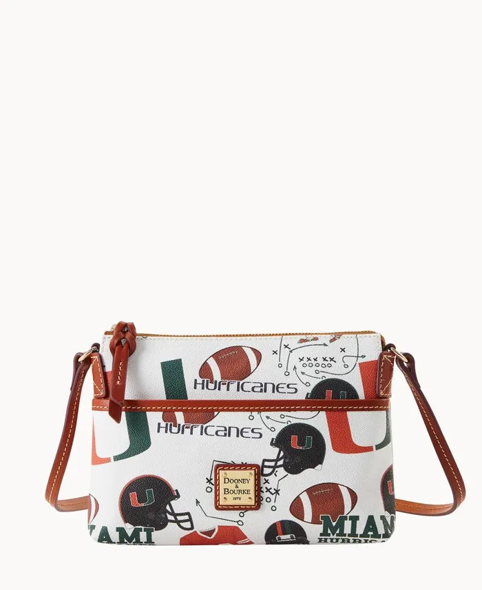 Dooney and Bourke Crossbodies Collegiate University Of Miami Ginger Crossbody U Of Miami 8211 WomenMen
