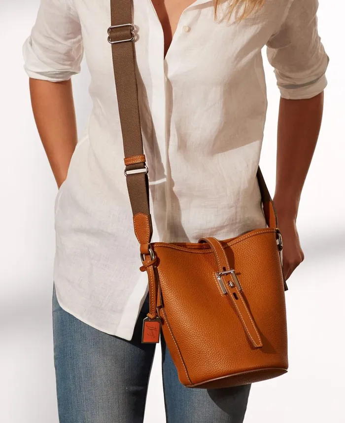 Dooney and Bourke Crossbodies Henrys Small Bucket Bag Chocolate 8211 WomenMen