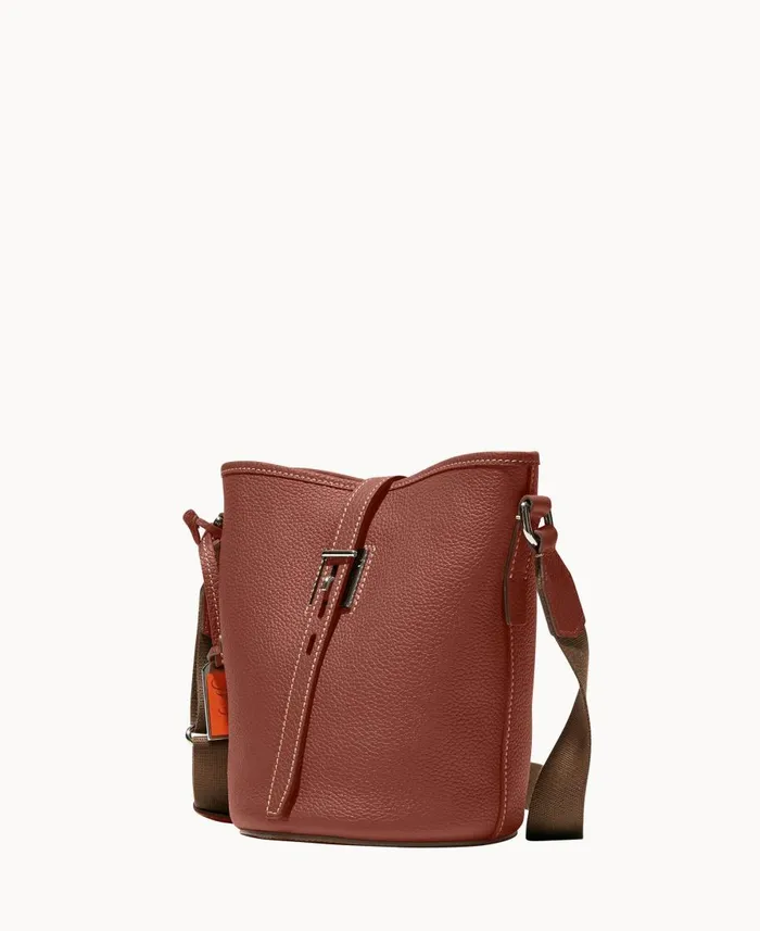 Dooney and Bourke Crossbodies Henrys Small Bucket Bag Chocolate 8211 WomenMen