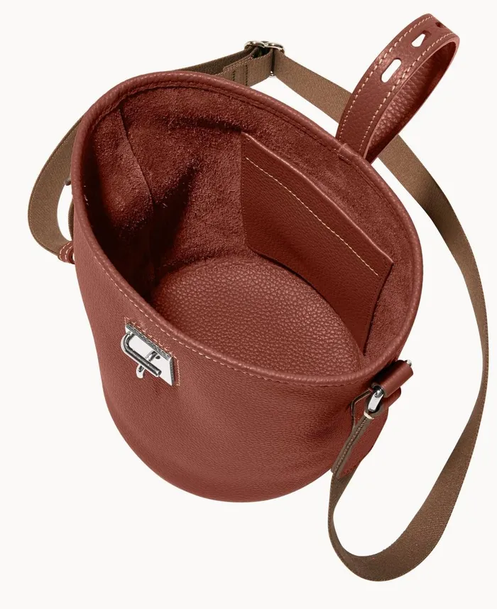 Dooney and Bourke Crossbodies Henrys Small Bucket Bag Chocolate 8211 WomenMen