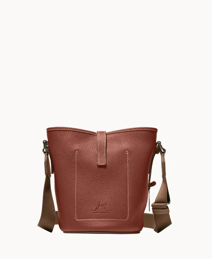 Dooney and Bourke Crossbodies Henrys Small Bucket Bag Chocolate 8211 WomenMen