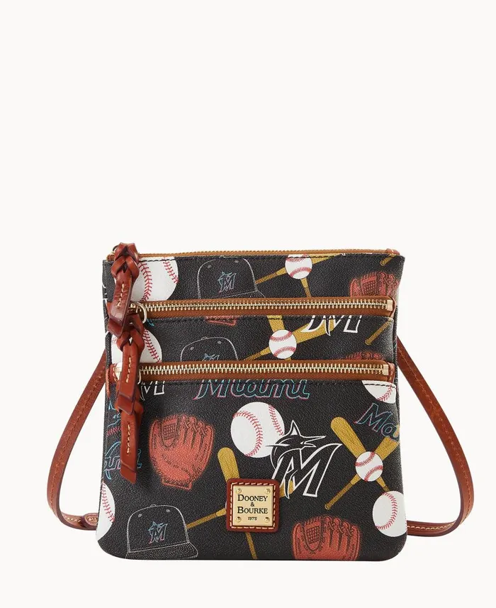 Dooney and Bourke Crossbodies MLB Marlins N S Triple Zip Crossbody Marlins 8211 WomenMen Dooney and Bourke Crossbodies MLB Marlins N S Triple Zip Crossbody Marlins 8211 WomenMen
